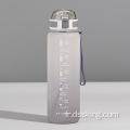 Bouteille de bouteille d&#39;eau gratuite BPA Bouteille en plastique à l&#39;épreuve des fuites avec marqueurs de minuterie